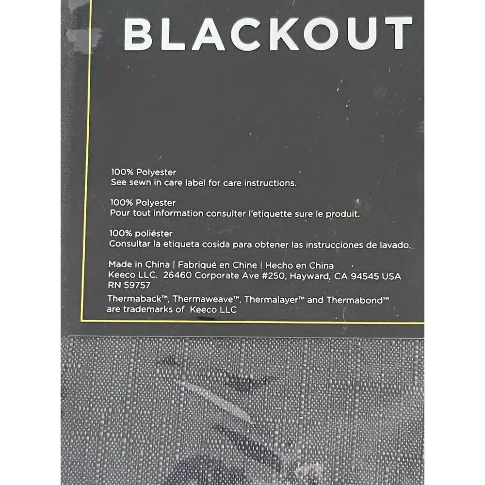 Eclipse Blackout Rod Pocket Window Curtain for Bedroom (1 Panel), 42 x 84